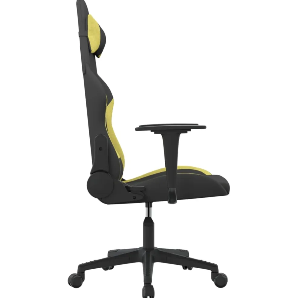 vidaXL Gamestoel stof zwart en lichtgroen