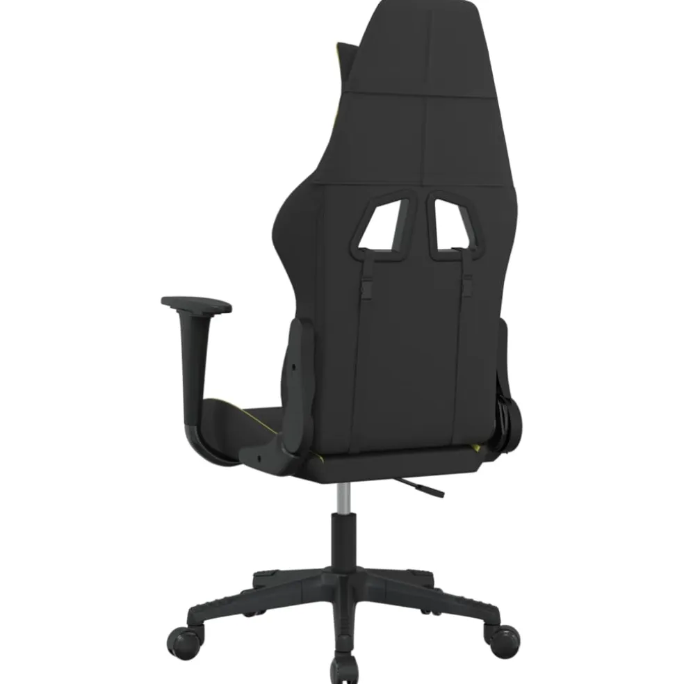 vidaXL Gamestoel stof zwart en lichtgroen