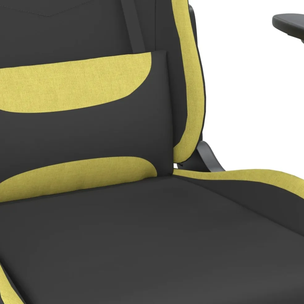 vidaXL Gamestoel stof zwart en lichtgroen