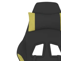 vidaXL Gamestoel stof zwart en lichtgroen