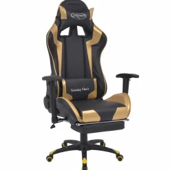 vidaXL Gaming Stoel Goud 70 x 71 x 136 cm Kunstleer