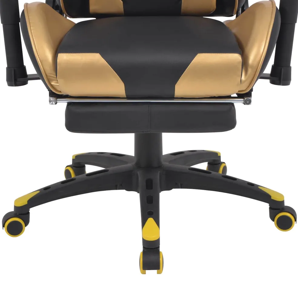 vidaXL Gaming Stoel Goud 70 x 71 x 136 cm Kunstleer
