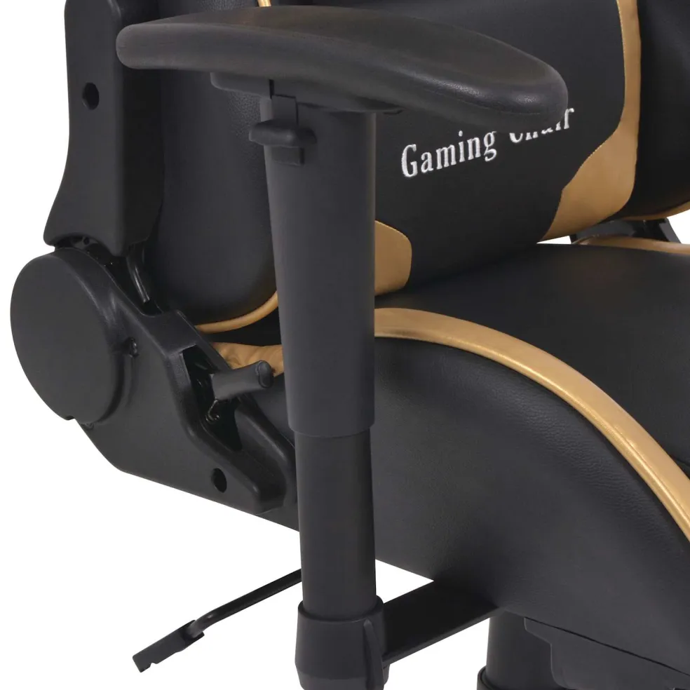 vidaXL Gaming Stoel Goud 70 x 71 x 136 cm Kunstleer