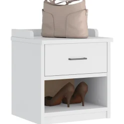 vidaXL Gangbankje SANDNES wit 45x40x50 cm massief grenenhout