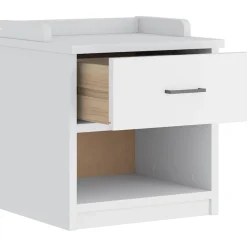 vidaXL Gangbankje SANDNES wit 45x40x50 cm massief grenenhout