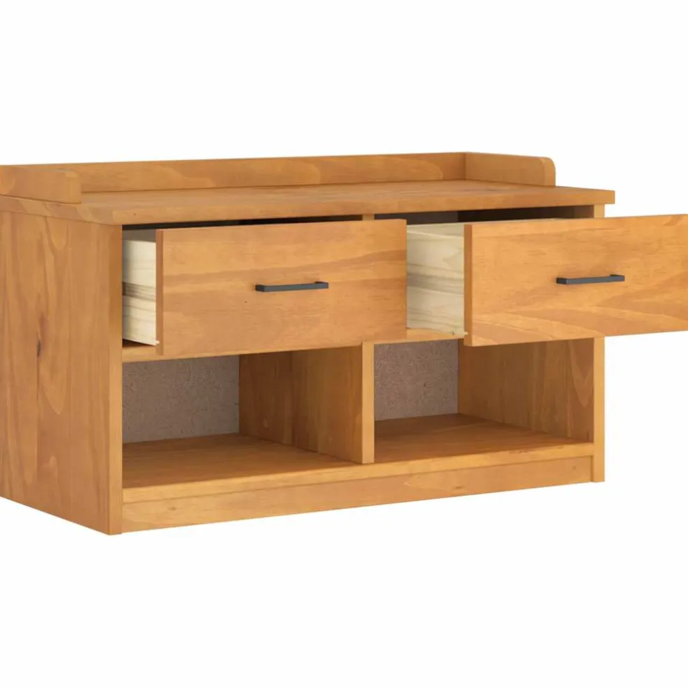 vidaXL Gangbankje SANDNES 87x40x50 cm massief grenenhout