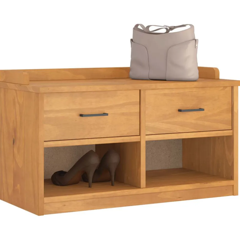 vidaXL Gangbankje SANDNES 87x40x50 cm massief grenenhout
