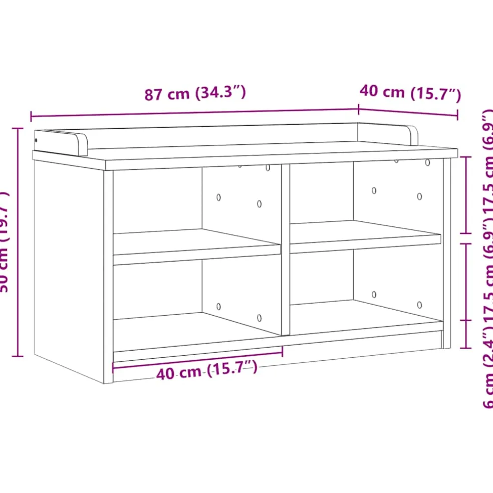 vidaXL Gangbankje SANDNES 87x40x50 cm massief grenenhout