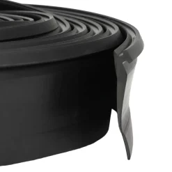vidaXL Garage Deurafsluiting Zwart 52 x 2 mm 2,5 m PVC