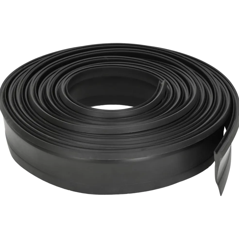 vidaXL Garage Deurafsluiting Zwart 52 x 2 mm 2,5 m PVC