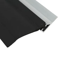 vidaXL Garage Deurafsluiting Zwart 52 x 2 mm 2,5 m PVC