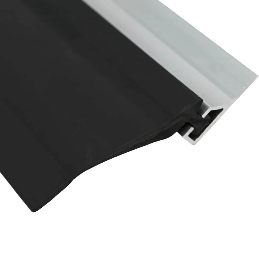 vidaXL Garage Deurafsluiting Zwart 52 x 2 mm 2,5 m PVC