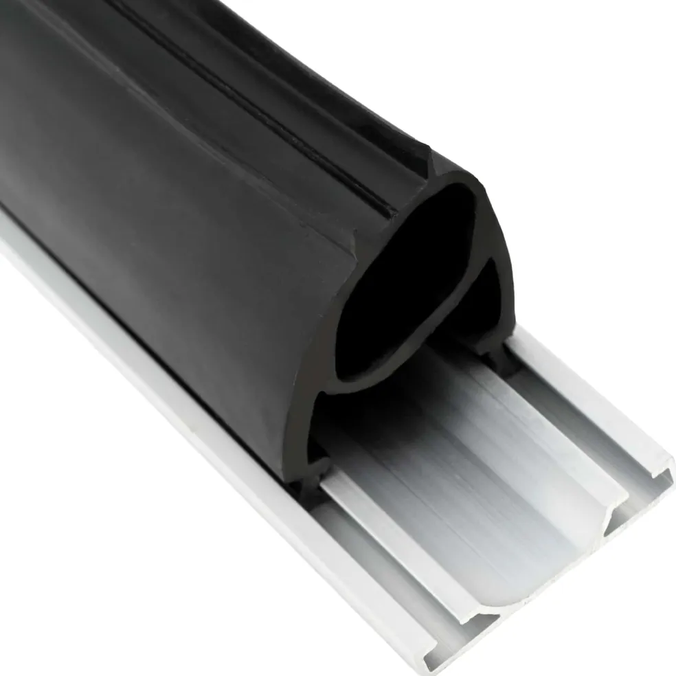 vidaXL Garage Deurafsluiting Zwart 41 x 33 mm 2,5 m PVC