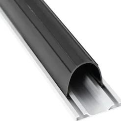 vidaXL Garage Deurafsluiting Zwart 70 x 6 mm 2,5 m PVC