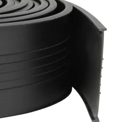 vidaXL Garage Deurafsluiting Zwart 70 x 6 mm 2,5 m PVC
