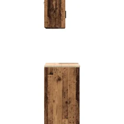 vidaXL Garagekasten 2 st bewerkt hout oud hout