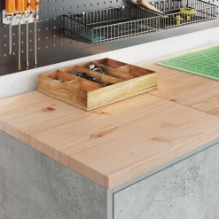 vidaXL Garagekasten 2 st bewerkt hout betongrijs