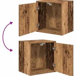 vidaXL Garagekasten 2 st bewerkt hout oud hout