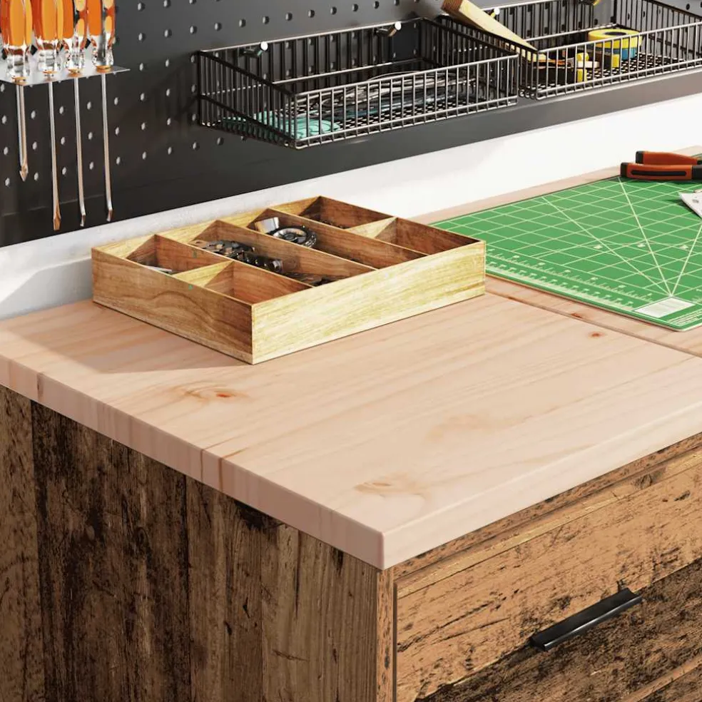 vidaXL Garagekasten 2 st bewerkt hout oud hout