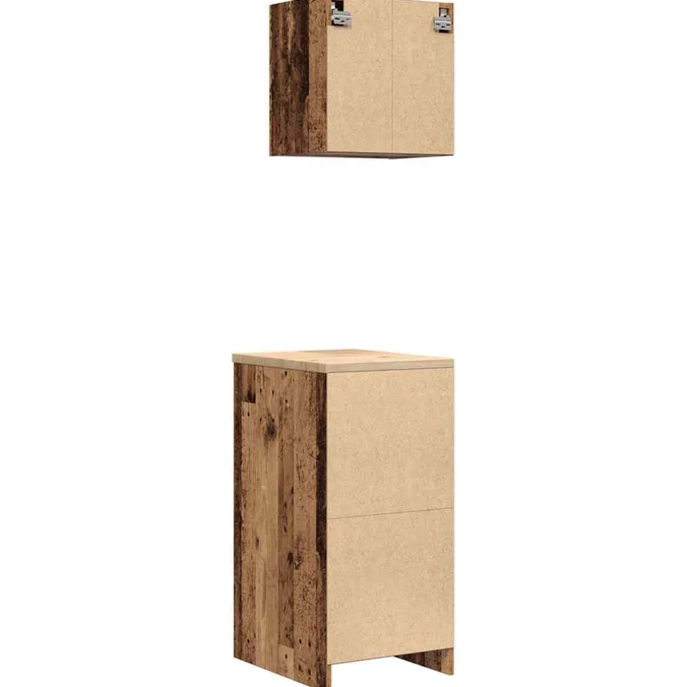 vidaXL Garagekasten 2 st bewerkt hout oud hout