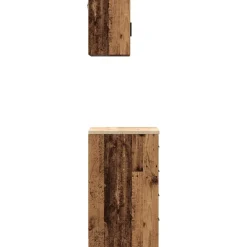 vidaXL Garagekasten 2 st bewerkt hout oud hout