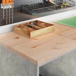 vidaXL Garagekasten 2 st bewerkt hout betongrijs