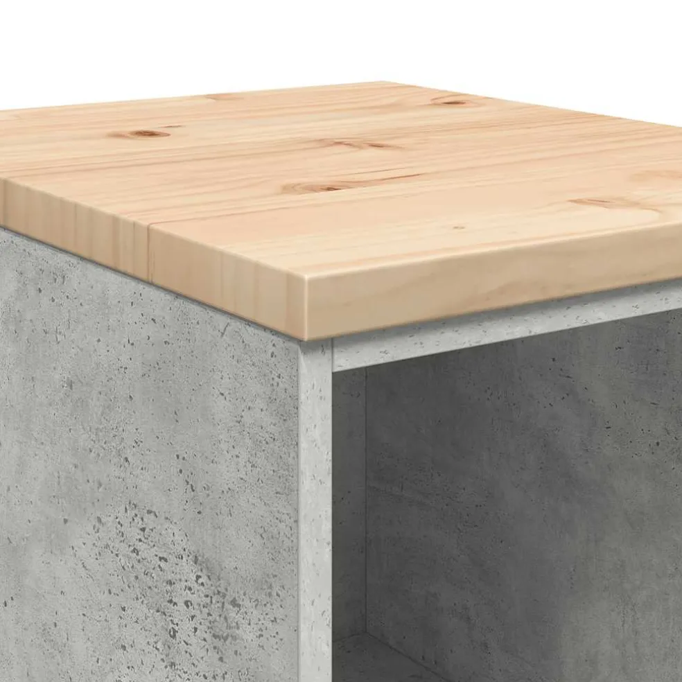 vidaXL Garagekasten 2 st bewerkt hout betongrijs