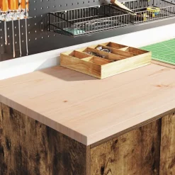 vidaXL Garagekasten 6 st Spaanplaat gerookt eiken