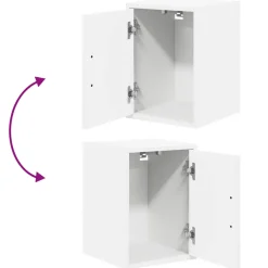 vidaXL Garagekasten 2 st spaanplaat wit