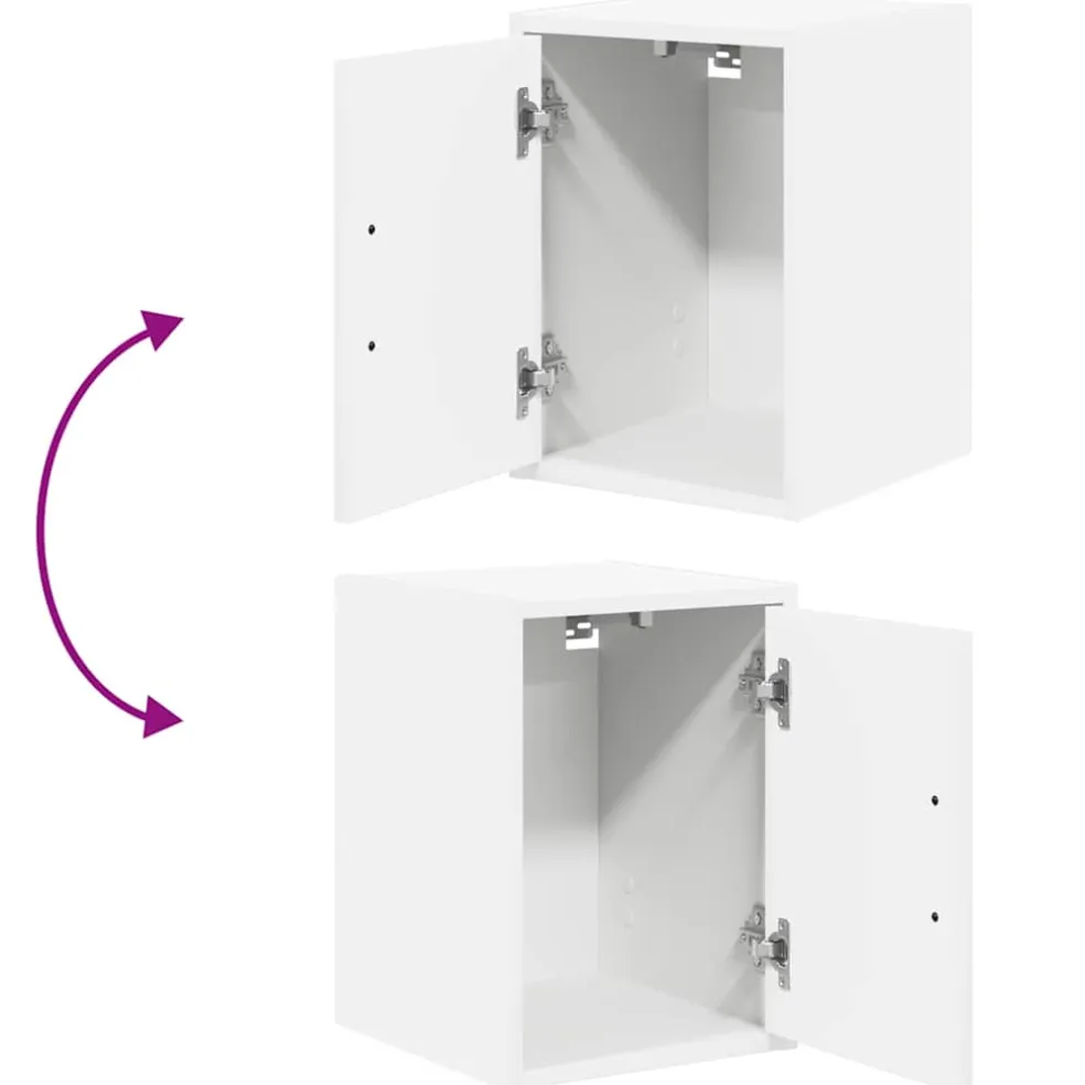 vidaXL Garagekasten 2 st spaanplaat wit