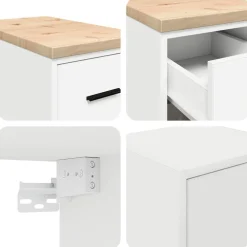 vidaXL Garagekasten 2 st Spaanplaat gerookt eiken