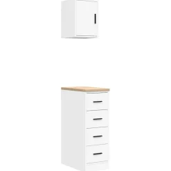 vidaXL Garagekasten 2 st Spaanplaat gerookt eiken