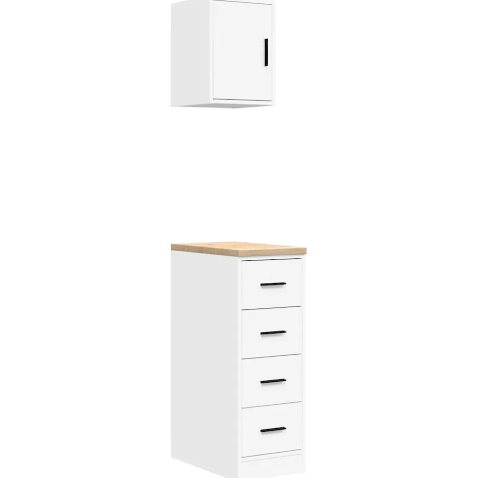 vidaXL Garagekasten 2 st Spaanplaat gerookt eiken