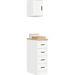 vidaXL Garagekasten 2 st Spaanplaat gerookt eiken