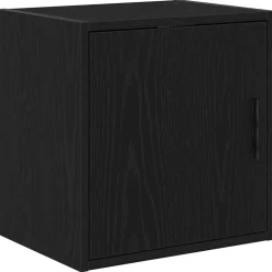 vidaXL Garagekasten 2 st spaanplaat zwart