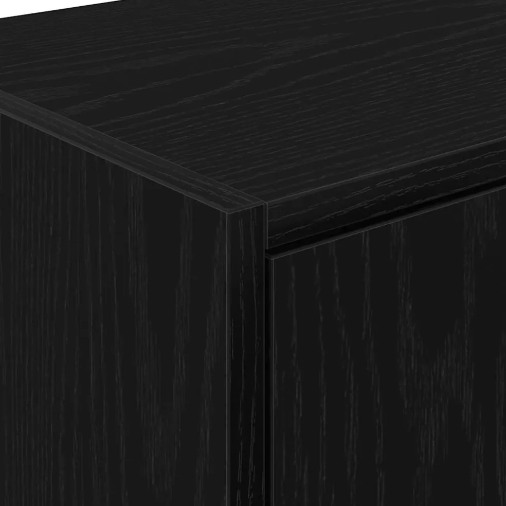 vidaXL Garagekasten 2 st spaanplaat zwart