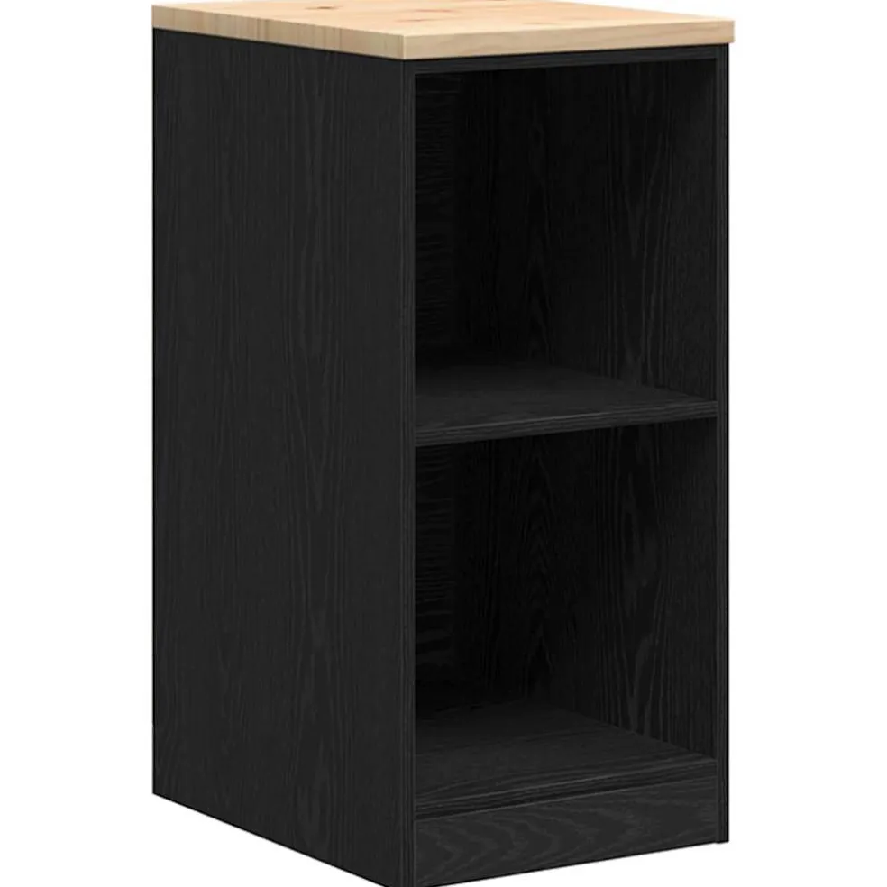vidaXL Garagekasten 2 st spaanplaat zwart