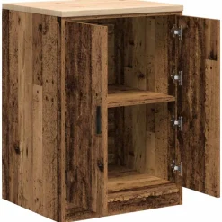 vidaXL Garagekast 60x51x85 cm massief grenenhout oud hout