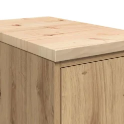 vidaXL Garagekast 30x51x85 cm massief grenenhout artisan eikenkleurig