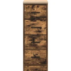vidaXL Garagekast 30x51x85 cm massief grenenhout gerookt eiken