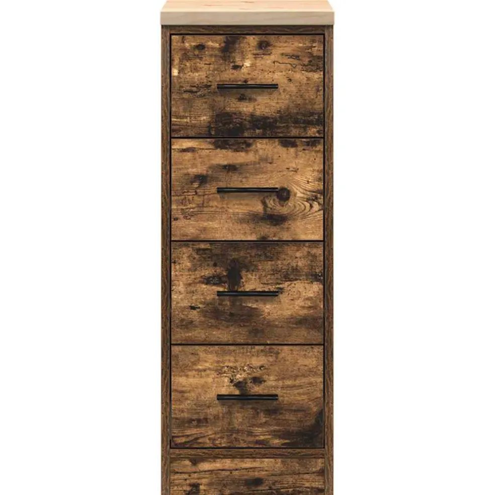 vidaXL Garagekast 30x51x85 cm massief grenenhout gerookt eiken