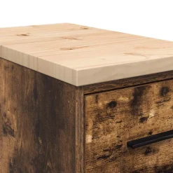 vidaXL Garagekast 30x51x85 cm massief grenenhout gerookt eiken