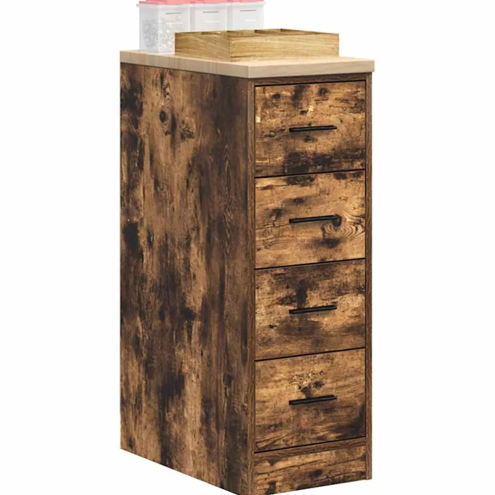 vidaXL Garagekast 30x51x85 cm massief grenenhout gerookt eiken