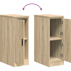 vidaXL Garagekast 30x51x85 cm massief grenenhout sonoma eikenkleurig