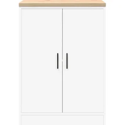 vidaXL Garagekast 60x51x85 cm massief grenenhout gerookt eiken