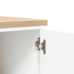 vidaXL Garagekast 60x51x85 cm massief grenenhout wit