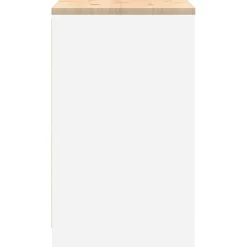 vidaXL Garagekast 60x51x85 cm massief grenenhout wit
