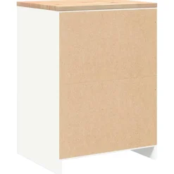 vidaXL Garagekast 60x51x85 cm massief grenenhout wit