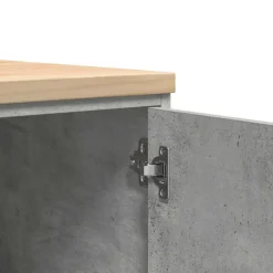 vidaXL Garagekast 60x51x85 cm massief grenenhout betongrijs