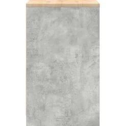 vidaXL Garagekast 60x51x85 cm massief grenenhout betongrijs